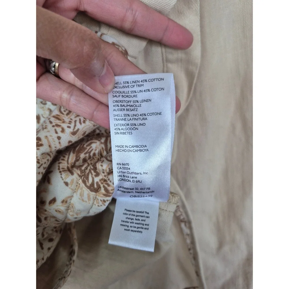 Pilcro and the Letterpress Linen Blend Oversized Blazer Jacket Size Medium